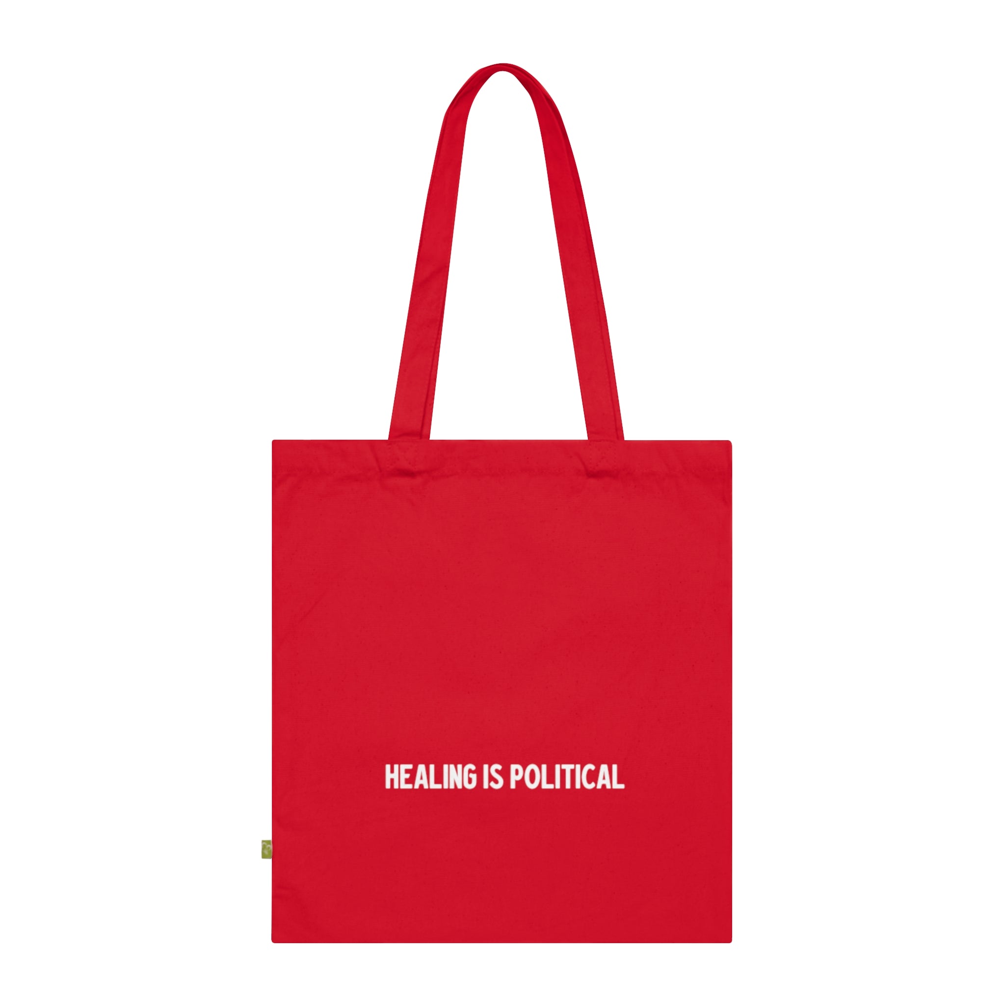 Healing Is Political Tote Bag | Navy organic cotton tote