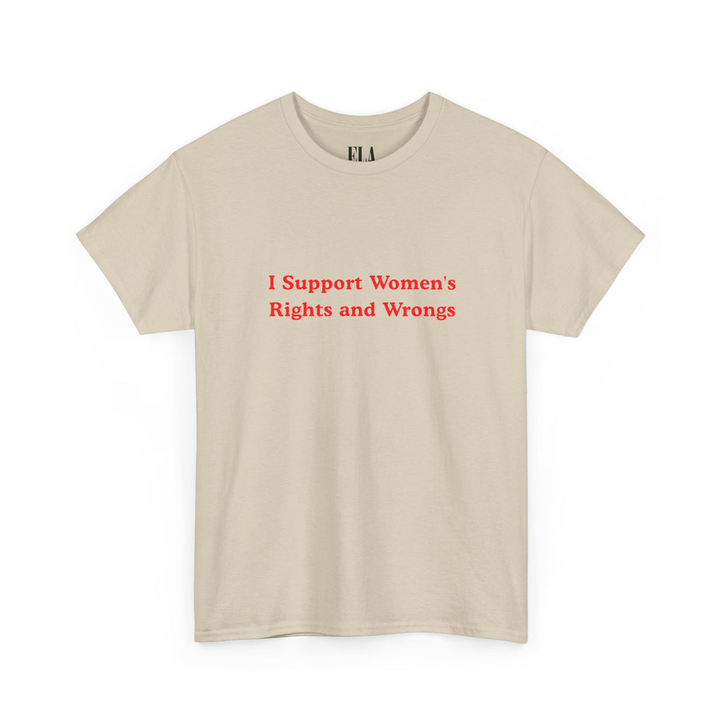 I Support Women's Rights And Wrongs Baby Tee, Feminism Baby Tee Shirt, Y2K Retro Baby Tee, Funny Feminist T Shirt, Women Shirt