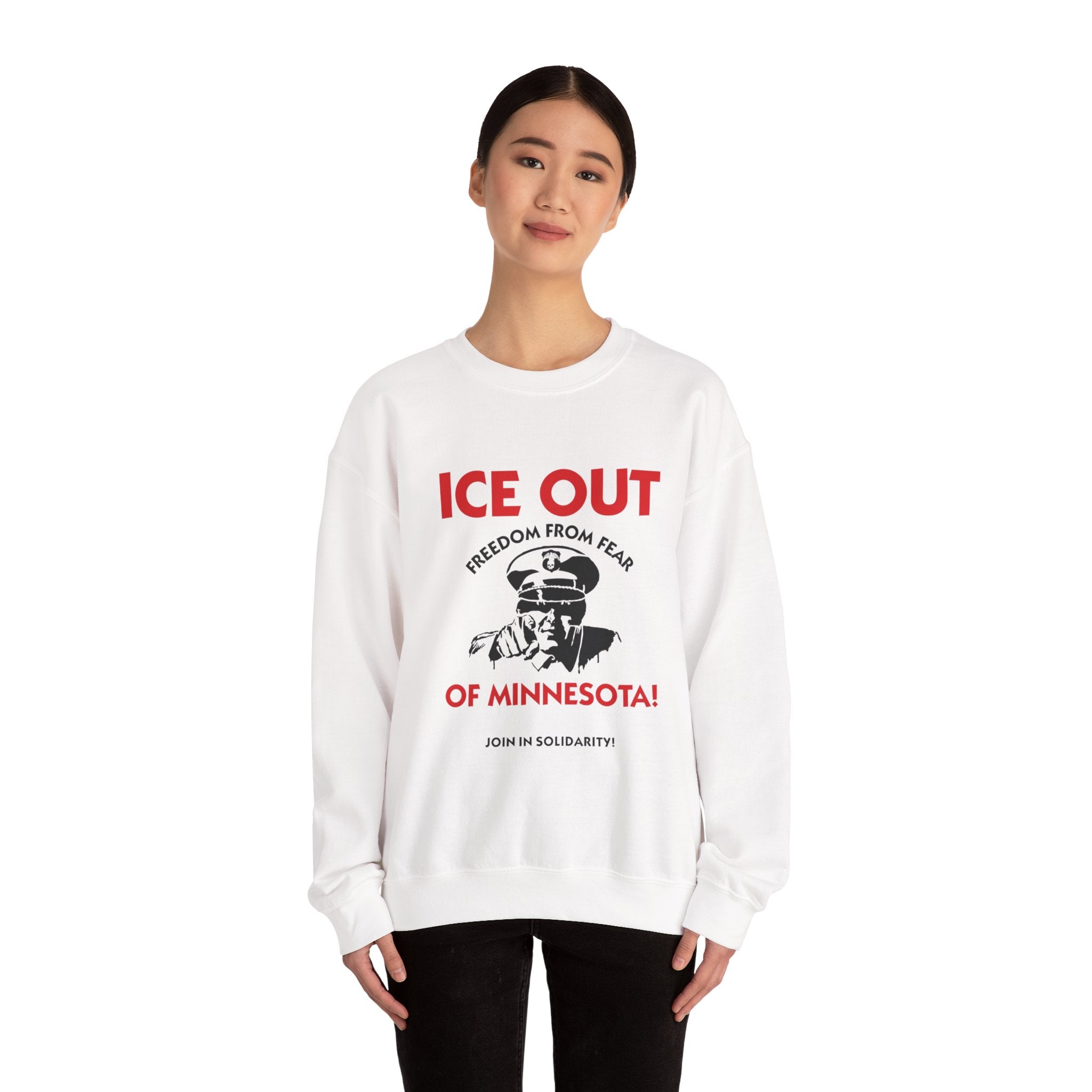 Freedom From Fear Ice Out of Minnesota Crewneck Sweatshirt | Activist Apparel | Social Justice Rally