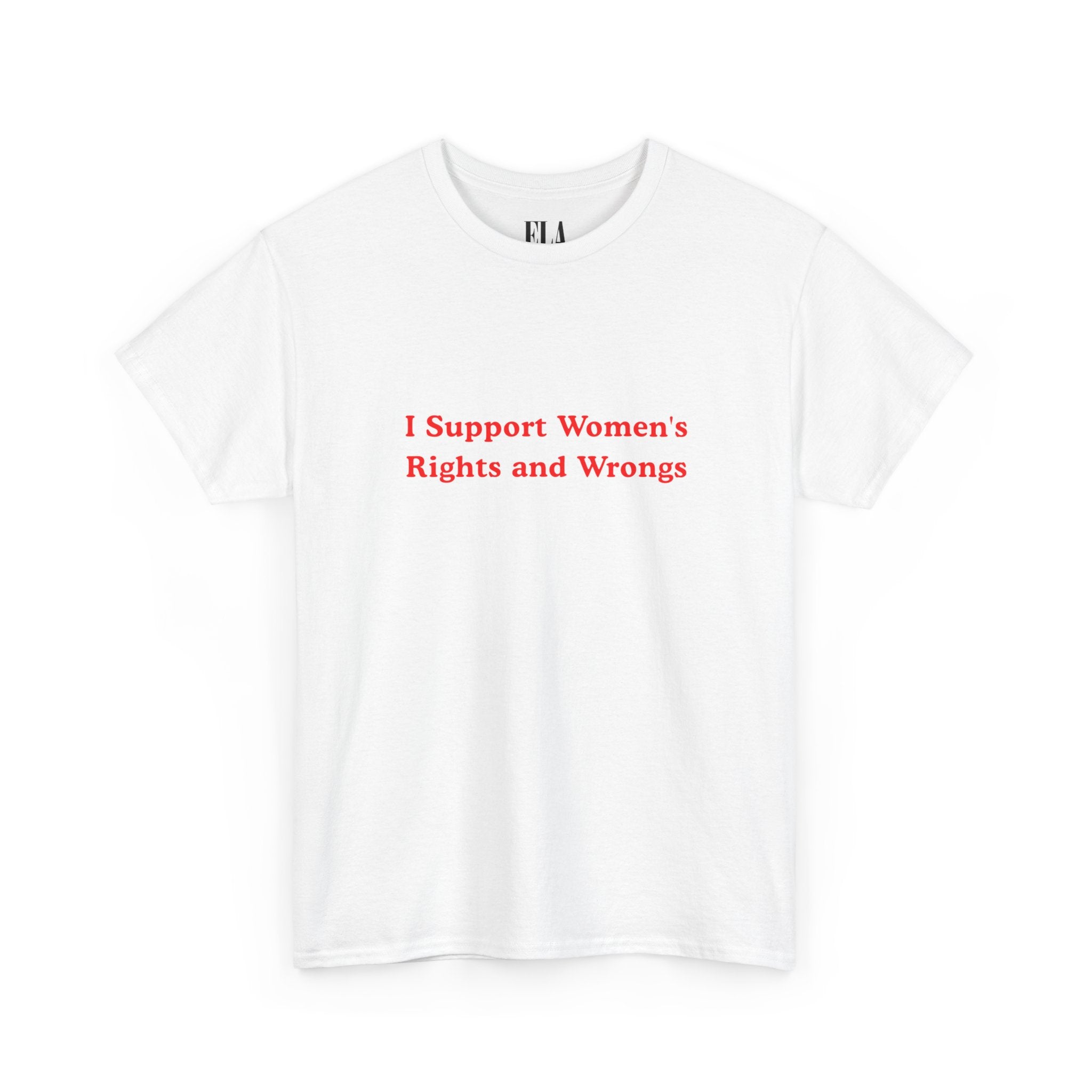 I Support Women's Rights And Wrongs Baby Tee, Feminism Baby Tee Shirt, Y2K Retro Baby Tee, Funny Feminist T Shirt, Women Shirt