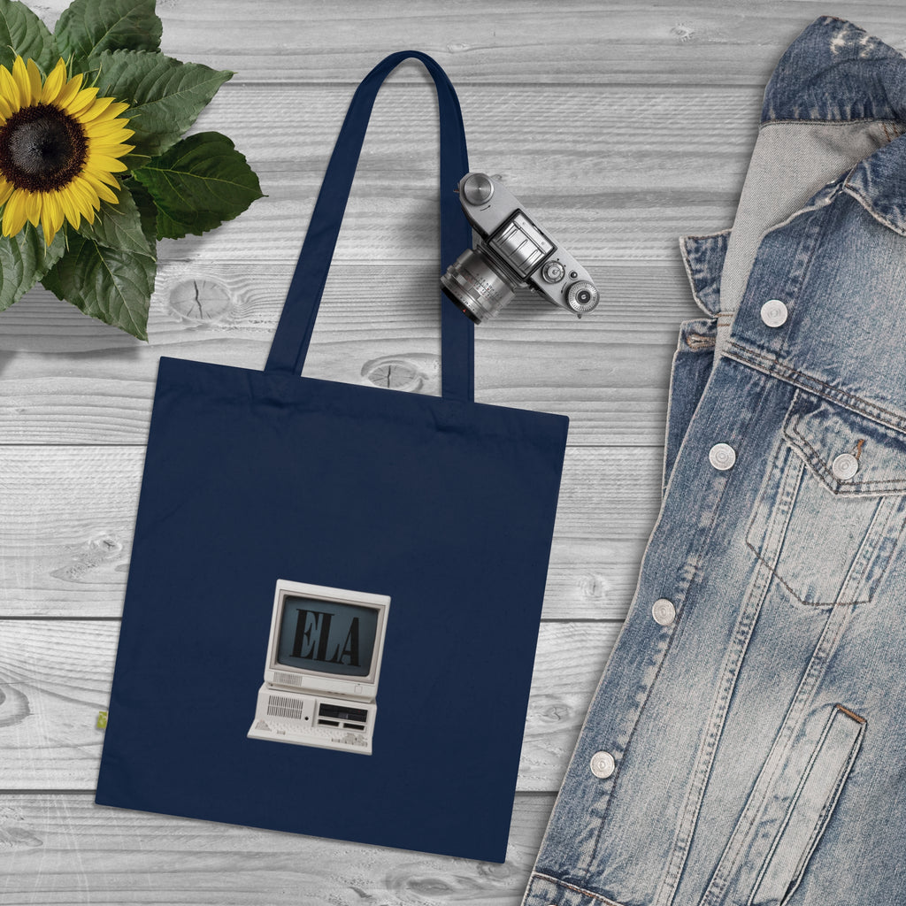 Retro Computer Monogram Tote Bag