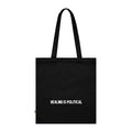 Healing Is Political Tote Bag | Navy organic cotton tote