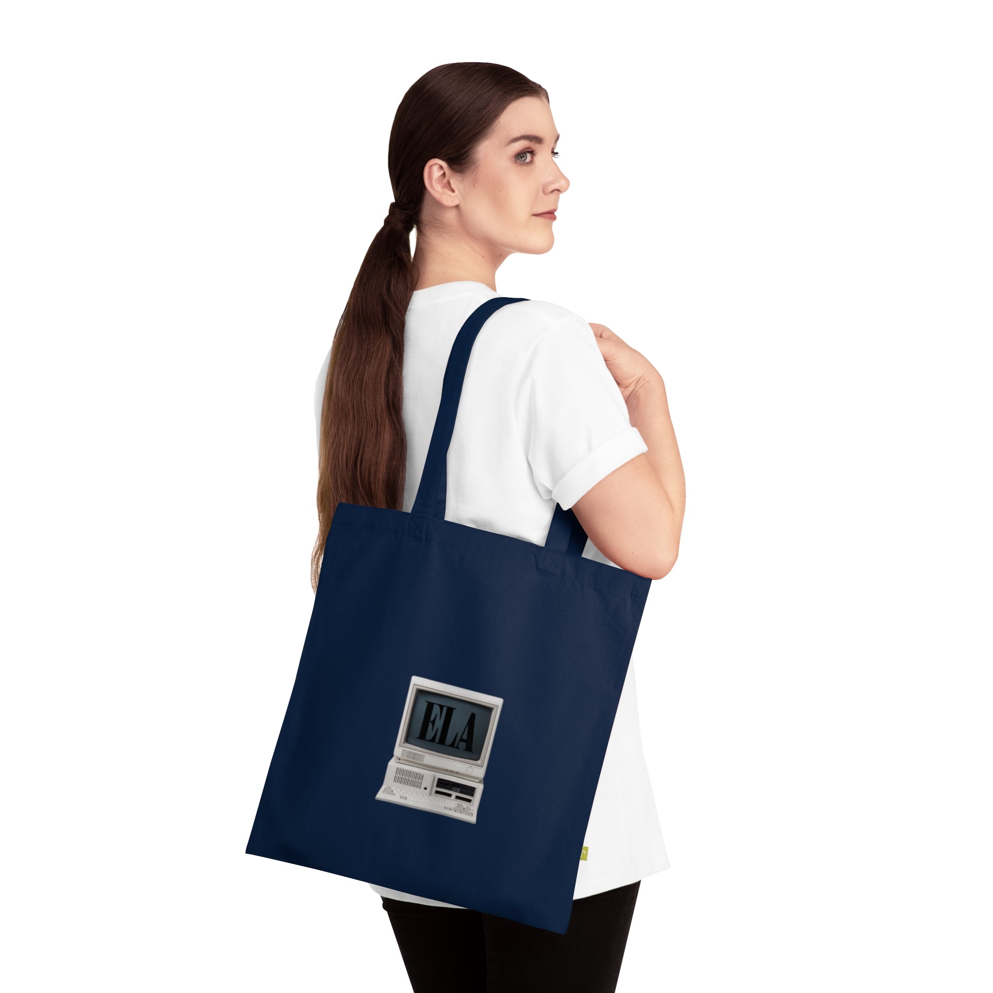 Retro Computer Monogram Tote Bag
